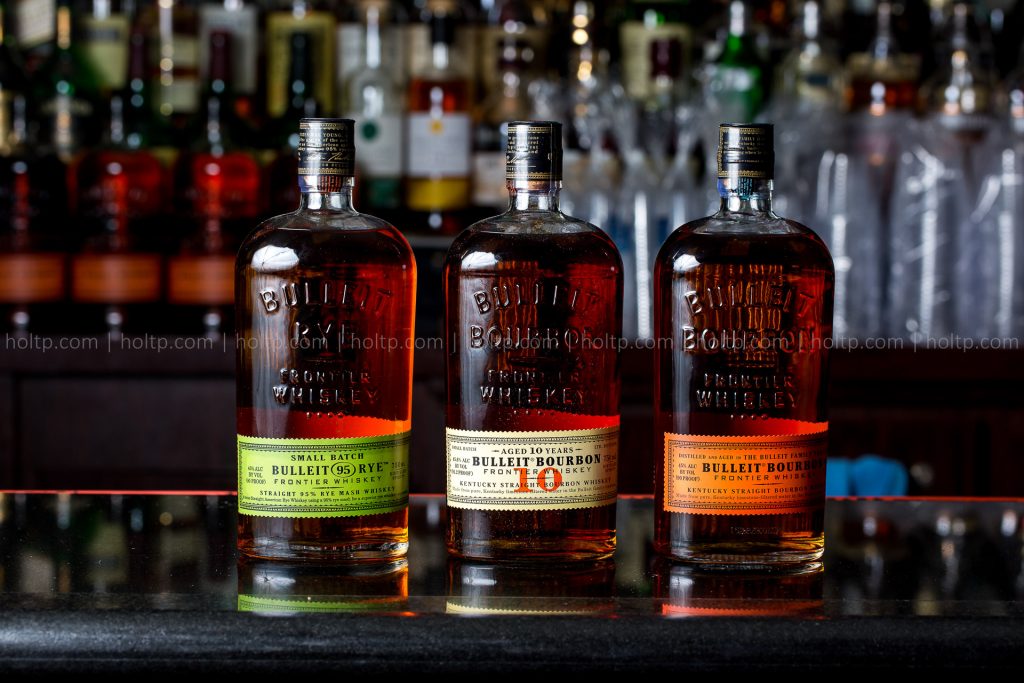 Bulleit Rye Product Photography