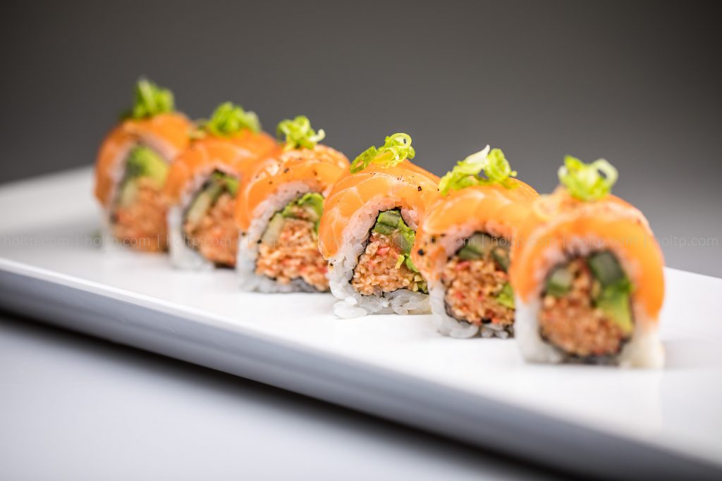 Sushi Roll Photo Spicy Salmon