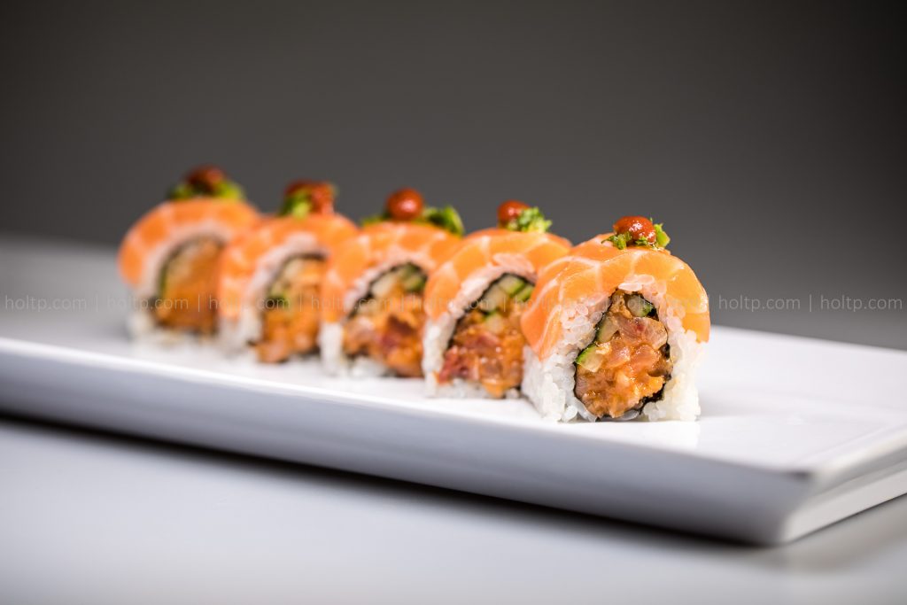 Sushi Roll Photo Spicy Salmon