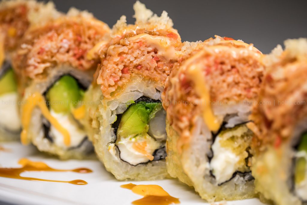 Sushi Roll Photo cream cheese spicy crab
