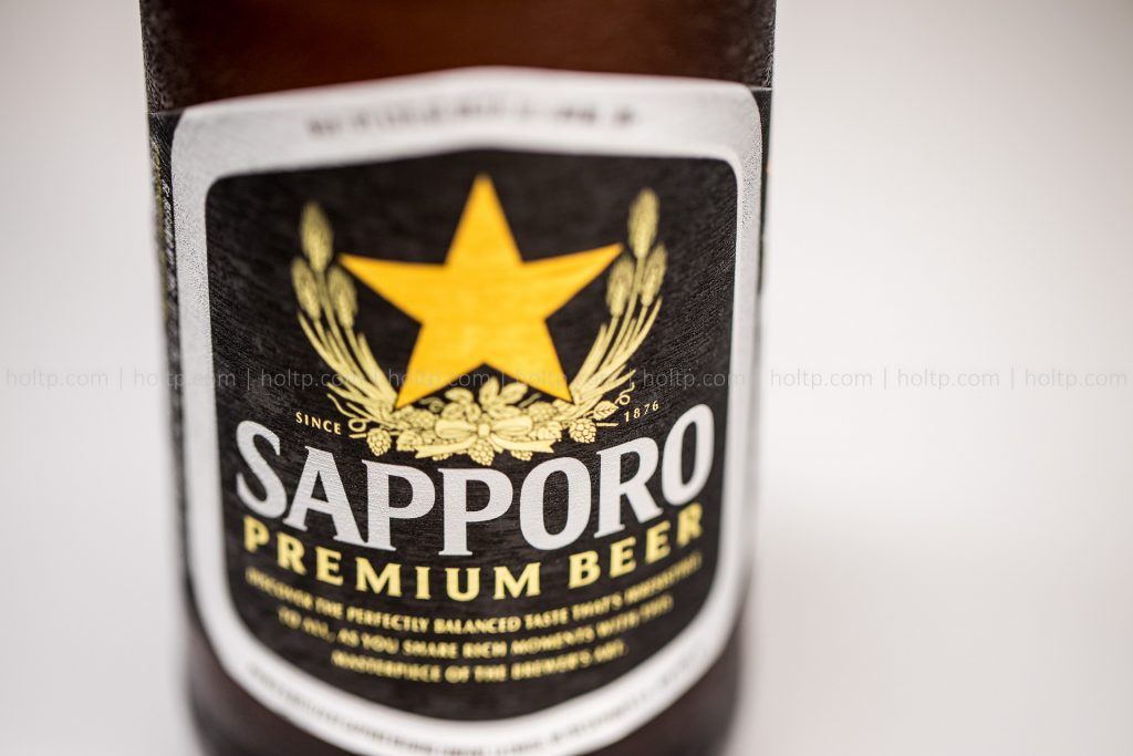 Sapporo beer beverage photography