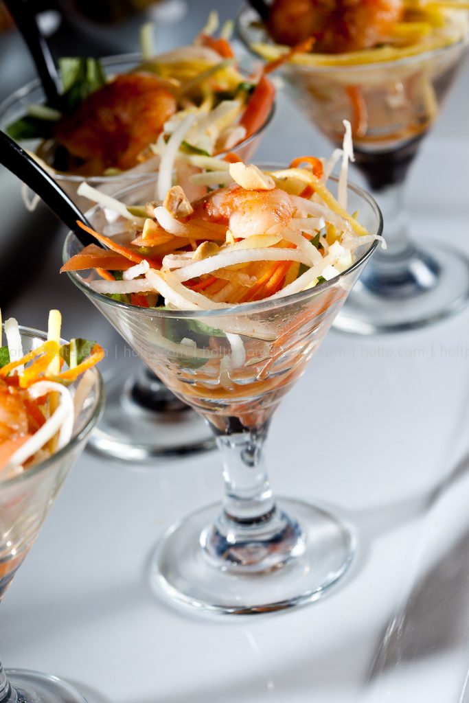 Fancy Papaya Salad in Martini Glass Appetizer