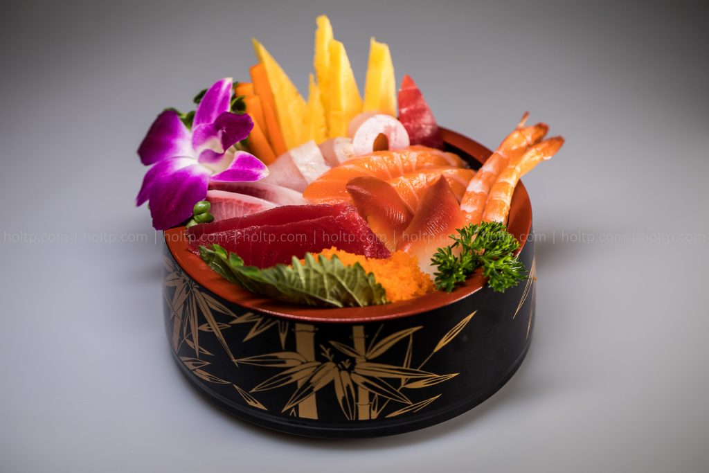 Assorted Sashimi Bowl Photography