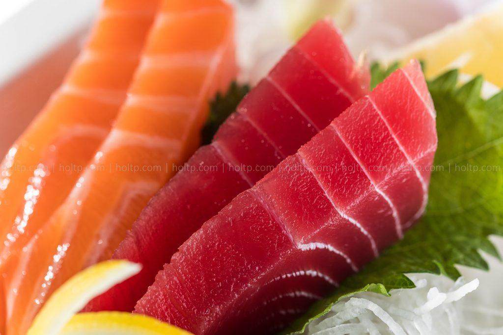 Tuna and Salmon Sashimi Photography