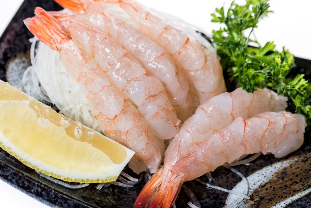 Fresh Shrimp Sashimi Photography